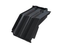 Braas Granat 13V Mansard-Ortgangziegel rechts (8415314) Seidenmatt Tiefschwarz