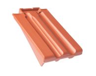 Braas Granat 13V Ortgangziegel links (8410100) Matt Naturrot