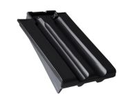 Braas Granat 13V Ortgangziegel links (8410114) Seidenmatt Tiefschwarz