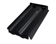 Braas Granat 13V Ortgangziegel rechts (8410014) Seidenmatt Tiefschwarz