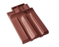 Braas Granat 13V Firstanschluss-Doppelwulst (8409311) Seidenmatt Rotbuche