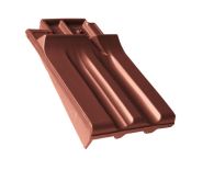 Braas Granat 13V Firstanschluss-Ortgang links (8409206) Seidenmatt Kastanie