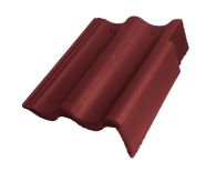 Braas Harzer Pfanne 7(BIG) Giebelstein Ausstich 110 mm rechts (6510281) Star Matt Tiefrot