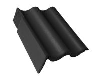 Braas Harzer Pfanne 7(BIG) Giebelstein Ausstich 110 mm links (6510380) Star Matt Schiefergrau