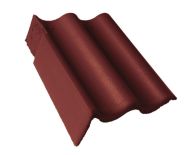 Braas Harzer Pfanne 7(BIG) Giebelstein Ausstich 110 mm links (6510381) Star Matt Tiefrot