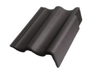 Braas Harzer Pfanne 7(BIG) Giebelstein Ausstich 88 mm rechts (6510083) Star Matt Granit