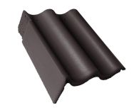 Braas Harzer Pfanne 7(BIG) Giebelstein Ausstich 88 mm links (6510183) Star Matt Granit