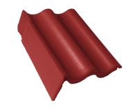 Braas Harzer Pfanne 7(BIG) Giebelstein Ausstich 88 mm links (6510181) Star Matt Tiefrot