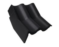 Braas Harzer Pfanne 7(BIG) Knick-Giebelstein links (6509479) Star Matt Tiefschwarz