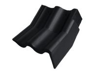 Braas Harzer Pfanne 7(BIG) Knick-Giebelstein rechts (6509379) Star Matt Tiefschwarz