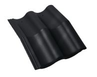 Braas Harzer Pfanne 7(BIG) Mansardstein (6506579) Star Matt Tiefschwarz