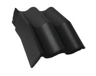 Braas Harzer Pfanne 7(BIG) Mansard-Giebelstein links (6512180) Star Matt Schiefergrau