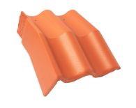 Braas Harzer Pfanne 7(BIG) Mansard-Giebelstein links (6512185) Star Matt Klassisch-Rot