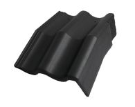 Braas Harzer Pfanne 7(BIG) Mansard-Giebelstein rechts (6512080) Star Matt Schiefergrau