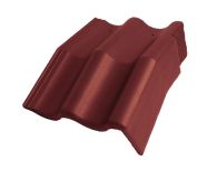 Braas Harzer Pfanne 7(BIG) Mansard-Giebelstein rechts (6512081) Star Matt Tiefrot