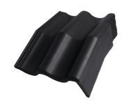 Braas Harzer Pfanne 7(BIG) Mansard-Giebelstein rechts (6512079) Star Matt Tiefschwarz