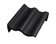 Braas Harzer Pfanne 7(BIG)Pult-Giebelstein links (6504879) Star Matt Tiefschwarz