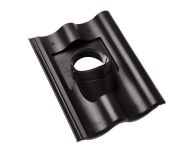 Braas Harzer Pfanne 7(BIG) Durchgangspfanne DuroVent DN 125 (523009) granit