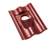 Braas Harzer Pfanne 7(BIG) Durchgangspfanne DuroVent DN 125 (523015) tiefrot