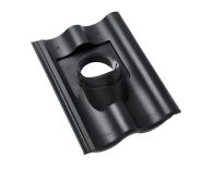 Braas Harzer Pfanne 7(BIG) Durchgangspfanne DuroVent DN 125 (523020) tiefschwarz