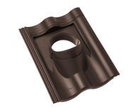 Braas Harzer Pfanne Durchgangspfanne DuroVent DN 125 (522701) braun