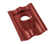 Braas Harzer Pfanne Durchgangspfanne DuroVent DN 125 (522715) tiefrot