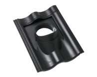 Braas Harzer Pfanne Durchgangspfanne DuroVent DN 125 (522720) tiefschwarz