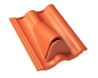 Braas 7 Grad Harzer Pfanne F+ Luefterstein (6501365) Klassisch-Rot