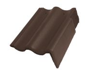 Braas Harzer Pfanne Giebelstein Ausstich 110 mm rechts (6610287) Star Matt Dunkelbraun