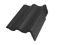 Braas Harzer Pfanne Giebelstein Ausstich 110 mm rechts (6610280) Star Matt Schiefergrau