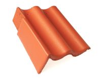 Braas Harzer Pfanne Giebelstein Ausstich 110 mm links (6610385) Star Matt Klassisch-rot