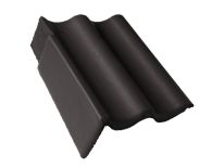 Braas Harzer Pfanne Giebelstein Ausstich 88 mm links (6610183) Star Matt Granit