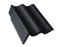 Braas Harzer Pfanne Giebelstein Ausstich 88 mm links (6610179) Star Matt Tiefschwarz