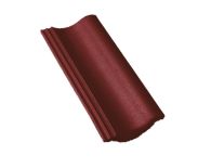 Braas Harzer Pfanne halber Normalstein (6600281) Star Matt Tiefrot