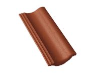 Braas Harzer Pfanne halber Normalstein (6600284) Star Matt Ziegelrot