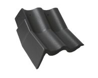 Braas Harzer Pfanne Knick-Giebelstein links (6609480) Star Matt Schiefergrau