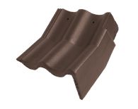 Braas Harzer Pfanne Knick-Giebelstein rechts (6609387) Star Matt Dunkelbraun