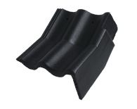 Braas Harzer Pfanne Knick-Giebelstein rechts (6609379) Star Matt Tiefschwarz