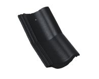 Braas Harzer Pfanne halber Knickstein (6605679) Star Matt Tiefschwarz