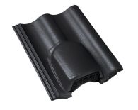 Braas Harzer Pfanne Lüfterstein (6616079) Star Matt Tiefschwarz