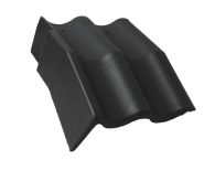 Braas Harzer Pfanne Mansard-Giebel links (6612180) Star Matt Schiefergrau