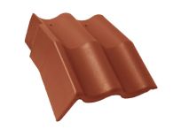 Braas Harzer Pfanne Mansard-Giebel links (6612184) Star Matt Ziegelrot