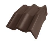 Braas Harzer Pfanne Mansard-Giebel rechts (6612087) Star Matt Dunkelbraun