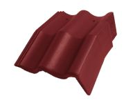 Braas Harzer Pfanne Mansard-Giebel rechts (6612081) Star Matt Tiefrot