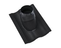 Braas Harzer Pfanne DuroVent Premium Abgasdurchgang (6628779) Star Matt Tiefschwarz