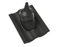 Braas Harzer Pfanne DuroVent Premium Antennendurchgang (6629180) Star Matt Schiefergrau