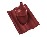 Braas Harzer Pfanne DuroVent Premium Antennendurchgang (6629181) Star Matt Tiefrot