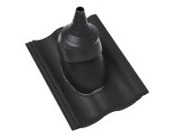 Braas Harzer Pfanne DuroVent Premium Antennendurchgang (6629179) Star Matt Tiefschwarz