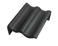 Braas Harzer Pfanne Pult-Giebelstein links (6604680) Star Matt Schiefergrau