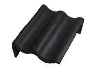 Braas Harzer Pfanne Pult-Giebelstein links (6604679) Star Matt Tiefschwarz